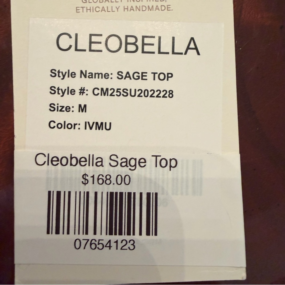 Cleobella Sage Top in Ivory Multi Size Medium NWT - Picture 13 of 13
